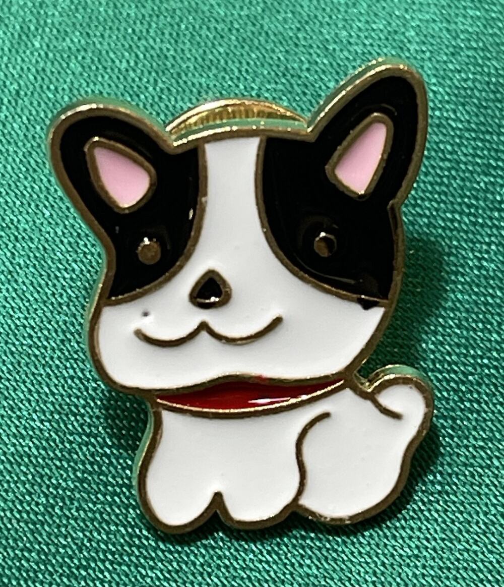 NWOT White Dog Puppy Brooch Lapel Pin Enamel Animals Cute Collectible Gift